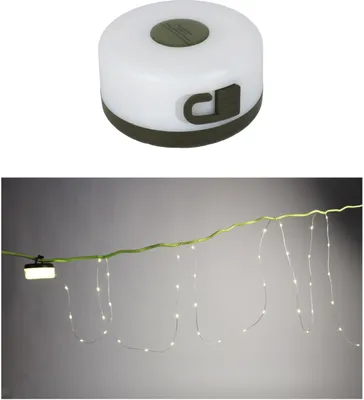 Produktbild von Akku Campinglampe mit integrierter LED Lichterkette 8m Warmweiß Taschenlampe Zeltlampe Handlampe Nachtlicht Akkuleuchte Orientierungslicht Nachtlampe