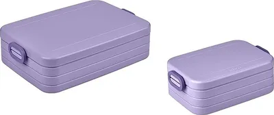 Produktbild von Mepal 2-tlg Take a Break Set - Vivid Lilac - Groß/Klein - Lunchbox mit Trennwand - ideal für Mealprep - spülmaschinenfest, ABS