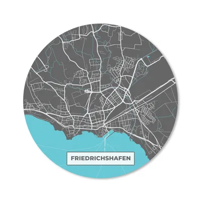 Produktbild von MuchoWow® Mauspad Mousepad Deutschland - Blau - Friedrichshafen - Stadtplan - Karte 40x40 cm - Mousepads - Maus Mat - Pad - Mausunterlage - Schreibtisch Accessoires
