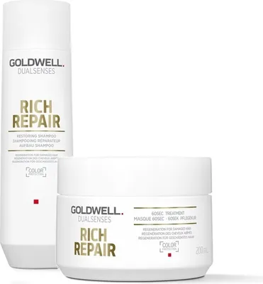 Zdjęcie produktu dla Goldwell DS RR Restoring Shampoo 250ml + 60s Treatment 200ml
