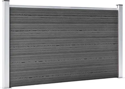 Produktbild von vidaXL Zaunelement WPC 180x105 cm Schwarz