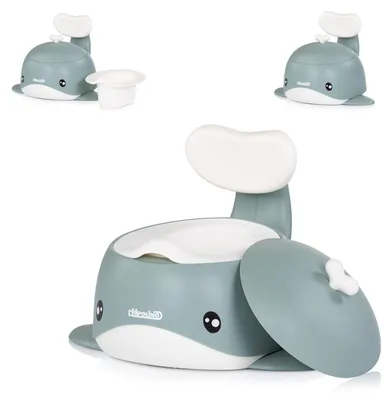 Produktbild von Chipolino Töpfchen Wal Innenbehälter Toilettentrainer Deckel Rückenlehne 15 kg grün