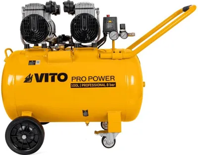 Image de Compresseur d'air Sans Huile Silencieux 100 Litres 8 Bar 4CV 3KW 115 Psi VITO
