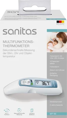 Produktbild von Sanitas SFT 65, Multifunktions Thermometer, für Stirn, Ohr und Objekttemparatur