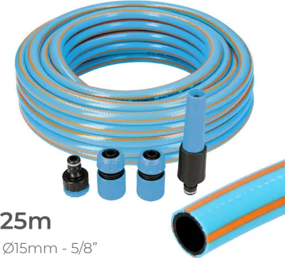 Image de Kit Tuyau Jardin Pro Edm 25m Tuyau Pvc Renforcé ø15/20mm - Edm