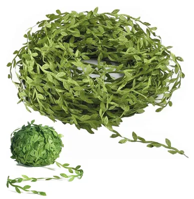 Image de Couronne de buis, 40 mètres de plantes grimpantes artificielles, décoration en lierre, lierre artificiel, pour la décoration murale, les mariages, les projets de bricolage