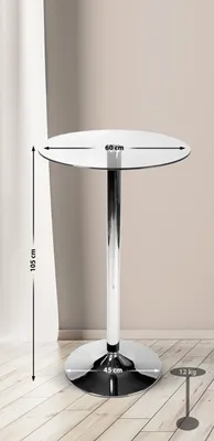Produktbild von Glastisch rund 105 cm klarglas
