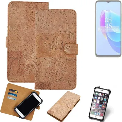 Produktbild von K-S-Trade Hülle kompatibel mit Tecno Spark 9 Pro  Kork Handyhülle Cover  Schutzhülle TPU Case Bumper in Hellbraun, (1x)
