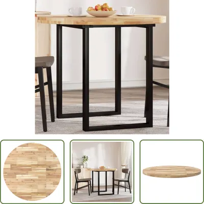 Produktbild von The Living Store Tischplatte Rund Ø90x4 cm Massivholz Akazie