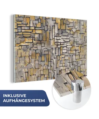 Obrázok produktu pre MuchoWow® Sklenené obrazy - Obrazy na stenu - Foto na skle Mondrian - Umenie - Starí majstri 30x20cm Nástenná dekorácia zo skla - akrylový sklenený obraz -