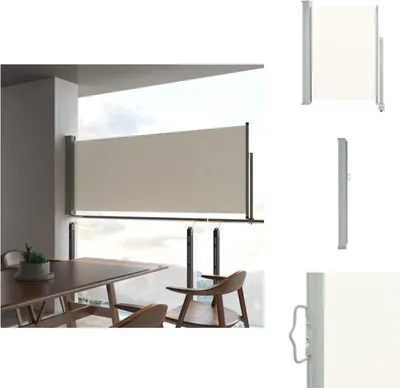 Produktbild von vidaXL Ausziehbare Seitenmarkise 100 x 300 cm Creme -  Sonnenschirme & Sonnenschutze