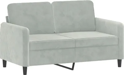 Produktbild von vidaXL 2-Sitzer-Sofa Hellgrau 120 cm Samt