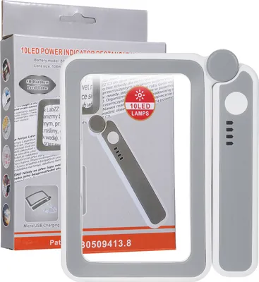 Obrázek produktu pro Ruční lupa, 4x lupa pro čtení celých stránek knih, novin, obdélníková lupa s jasným LED světlem, 3 nastavitelné úrovně jasu, skvělý dárek pro zrakově postižené/seniory