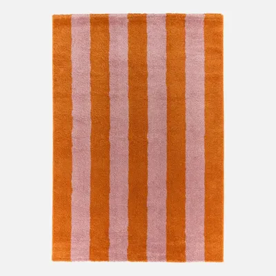 Produktbild von sweeek - Innenteppich orange-rosa gestreift