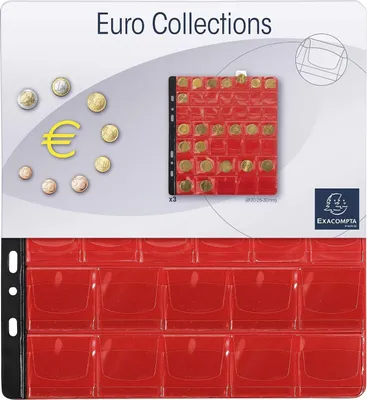 Obrázok produktu pre EXACOMPTA 96006E Puzdrá na mince EXACOMPTA, 43 priehradiek, každá 20/25/30 mm, 215 x 237 mm
