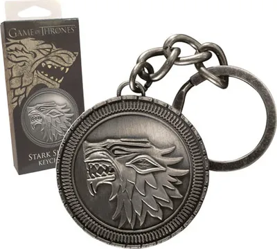 Imagen del producto de Noble Collection, llavero metálico de Juego de Tronos, escudo Stark, modelo NOB0034
