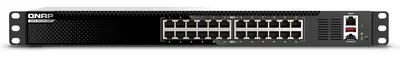 Zdjęcie produktu dla QNAP QSW-M3224-24T, Zarządzany, L3, 10G Ethernet (100/1000/10000), Możliwości montowania w stelażu, 1U