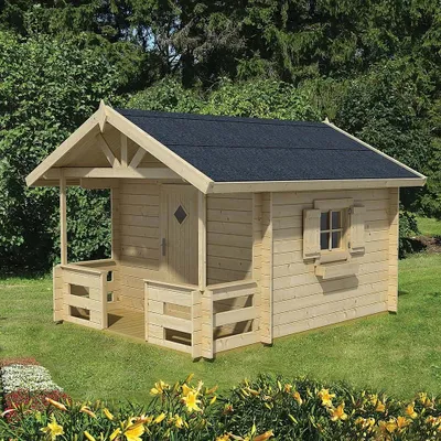 Produktbild von Gartenhaus LIDO Outdoor Life 215 x 215 cm lichtgrau inkl. Fußboden