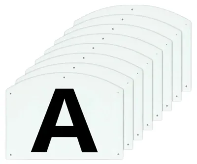 Produktbild von Bahnbuchstaben ABCEFHKM 30 x 20 cm