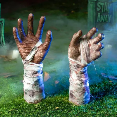 Produktbild von JOYIN Halloween Zombie-Arme Rasenpfähle 33 cm gruseliges Friedhofdekor