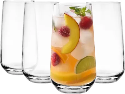 Produktbild von GLASMARK® Gläser 4-Set 430ml Große 4 Stück Longdrinkgläser transparent Saft und Cocktail Party Trinkglaswaren Saftgläser Trinkgläser