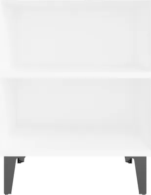 Obrázek produktu pro vidaXL Noční stolek s kovovými nohami bílý 40x30x50 cm
