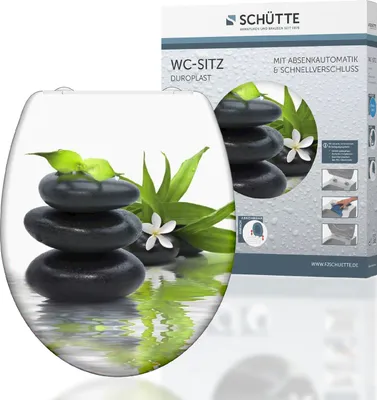 Produktbild von SCHÜTTE WC Sitz JASMIN, Duroplast Toilettendeckel mit Absenkautomatik und Schnellverschluss