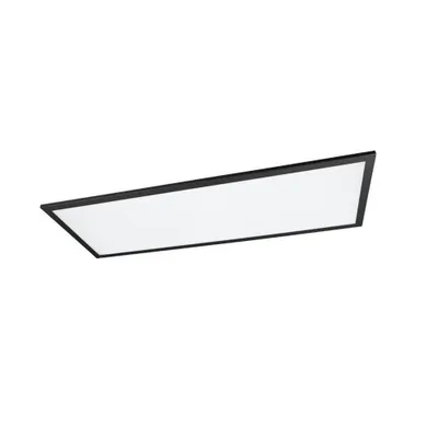Image de Plafonnier LED GAMMA Noir Panneau avec veilleuse rectangulaire 80x29cm