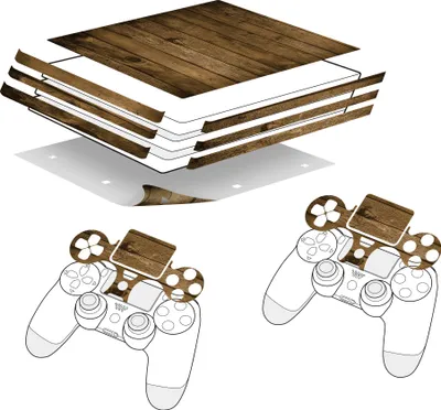 Produktbild von SPEEDLINK Sticker für PS4 Pro & Controller, Wood