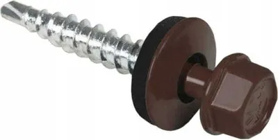 Produktbild von Farmerschraube 4,8x35mm 20Stk Sechskantkopf braun