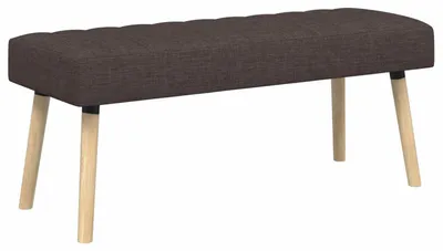 Produktbild von Kanalgepolsterte Bank Dunkelbraun 110 x 40 x 46 cm Stoff