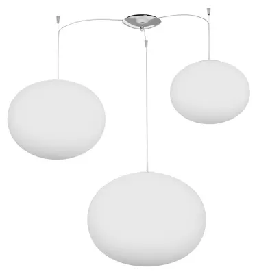 Produktbild von Hängeleuchten Contemp Dezentrierer Soft Metall Chrom Glas Mix Opak 3 E27