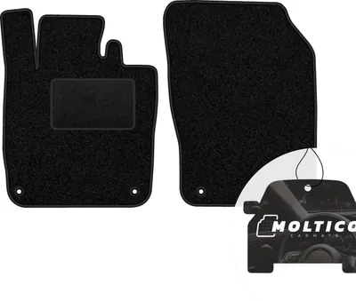 Produktbild von moto-MOLTICO Vorne Fußmatten Auto Velours Autoteppiche Schwarz Automatten Set 2-teilig passend für Volvo V90 II S90 II ab 2016