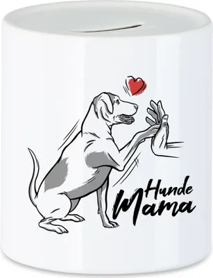Produktbild von Hundemama Spardose Mit Hund Motiv Für Hundebesitzer Hundeliebhaber