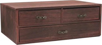 Immagine prodotto di Organizzatore da scrivania, dimensioni 33 x 23 x 15 cm, con 3 cassetti e scomparti, ideale per l'ufficio