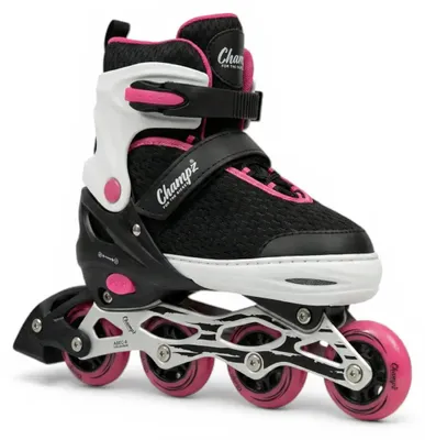 Productafbeelding van Champz Kinder Skeelers Verstelbaar – Pro ABEC-9 Semi-Softboot – Roze - 28-32
