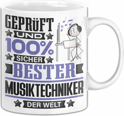 Produktbild von Musiktechniker Geschenk Lustiger Spruch für Musiktechniker Geschenkidee Bester Musiktechniker Der Welt (Weiß)