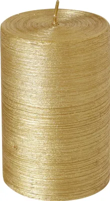 Produktbild von Steinhart Stumpenkerze Glory Ø 6,8 x 10 cm gold