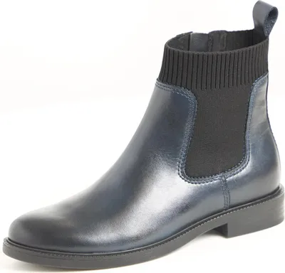 Produktbild von Marco Tozzi Chelsea Stiefel - Navy Combi Leder/Synthetik : 42 : Normal Größe: 42 Weite: Normal