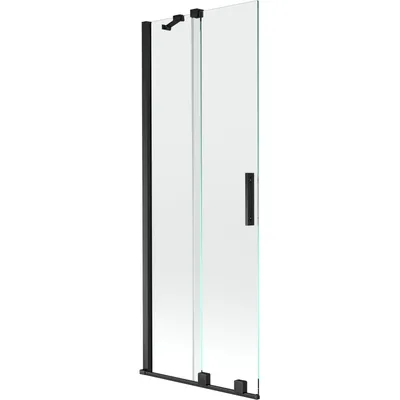 Obrázok produktu pre Mexen Velar vaňová zástena dvojkrídlová Posuvný 70 x 150 cm, Priehľadné, Čierny - 896-070-000-01-70