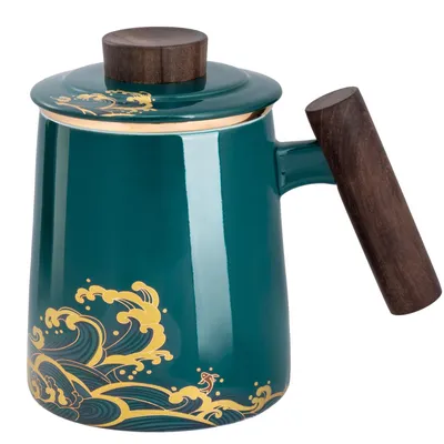 Produktbild von Teetasse mit Deckel und Sieb, Große Keramik Teebecher, Losen Tee Oder Beutel tasse mit Sieb Henkel, für liefern Familie Freunde Geschenk