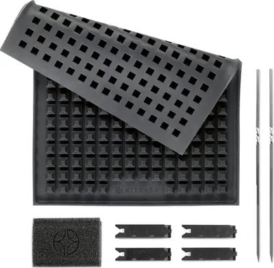 Produktbild von KitchBo Starter Set innovative Silikon Backmatte Wiederverwendbare Backunterlage Stecksystem Multifunktionaler Einsatzbereich spülmaschinenfest Backofen