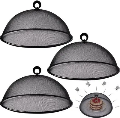 Image de Set de vaisselle en métal, 3 pièces, pour cuisinière à gaz, avec poignée, pour la cuisine, le pique-nique et l'extérieur (noir, 30 x 30 x 13 cm)