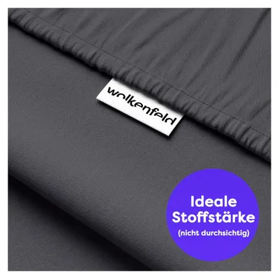 Produktbild von Spannbettlaken 180x200cm bis 200x200cm aus 100% Baumwolle, – Jersey Spannbettlaken in Anthrazit