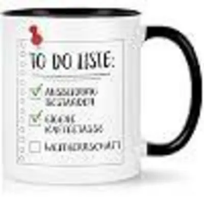 Image de Tasse à café, formation réussie, cadeau, 320 ml, noire, en céramique