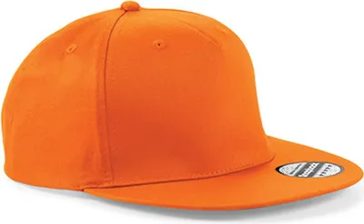 Produktbild von Beechfield B610 | 5-Panel Snapback Rapper Cap / Kappe / Mütze / Hut - Farbe: Orange - Größe: One Size