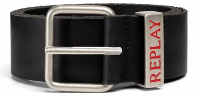 Produktbild von REPLAY Leder Gürtel Leather Belt W95 Black schwarz
