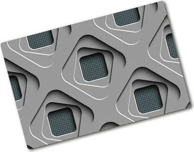 Produktbild von Tulup Glas Herdabdeckplatte - 80x52 cm - Glaskeramikkochfeld-Abdeckung Spritzschutz Glasabdeckplatte - Einteilig - Kunst: Modern & Klassisch - 3D-Abstraktion - Grau