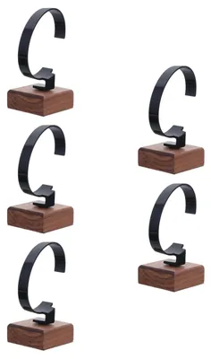 Produktbild von Uhrenständer 5 Stück - Holz/Kunststoff Uhrenhalter - Präsentation - Aufbewahrung