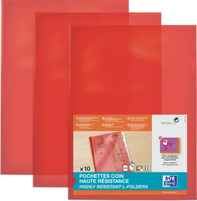 Image de ELBA Sichthllen, transparent, DIN A4, aus PVC, rot